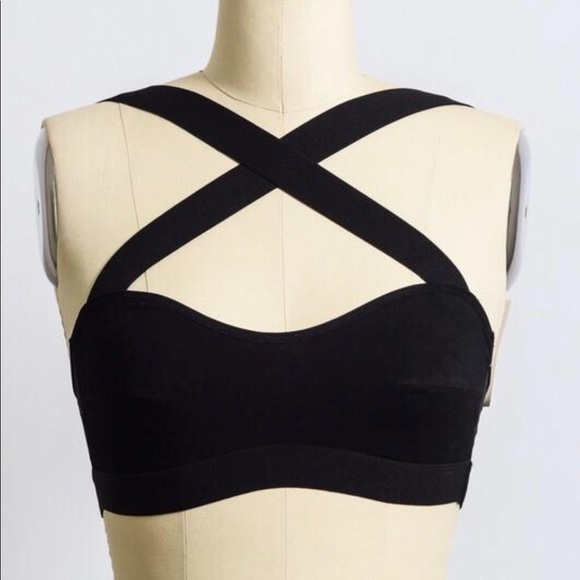 Reversible Criss Cross Spandex Push Up Bralette - Picture 3 of 7
